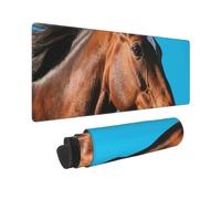 Large Gaming Mouse Pad Horse Head Desk Mat Protector for Desktop Mousepad Waterproof Writing Pads with Anti-Slip Rubber Base Keyboard Pad for Gamer Office Home 31.5" x 12"