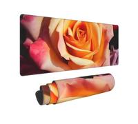 Large Gaming Mouse Pad Hybrid Tea Rose Desk Mat Protector for Desktop Mousepad Waterproof Writing Pads with Anti-Slip Rubber Base Keyboard Pad for Gamer Office Home 31.5" x 12"