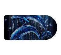 Large Gaming Mouse Pad, Jumping Ocean Dolphins XXL XL Keyboard Pad with Non-Slip Base, Extended Mouse Mat for Gamer,Laptop, Computer, Desktop, 29.1x13.8inch, Color384