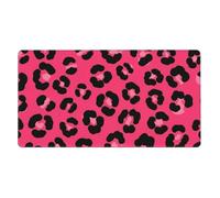 Large Gaming Mouse Pad, Large Extended Computer Keyboard Mouse Mat Compatible with Pink Animal Skin Wild Leopard Print, Non Slip Mousepad Rubber Base for Work, Office & Home, 16x29.5 in