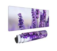 Large Gaming Mouse Pad Lavender Flower Desk Mat Protector for Desktop Mousepad Waterproof Writing Pads with Anti-Slip Rubber Base Keyboard Pad for Gamer Office Home 31.5" x 12"
