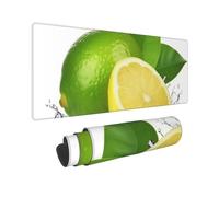 Large Gaming Mouse Pad Lemon Fruit Desk Mat Protector for Desktop Mousepad Waterproof Writing Pads with Anti-Slip Rubber Base Keyboard Pad for Gamer Office Home 31.5" x 12"