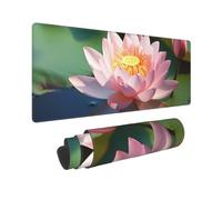 Large Gaming Mouse Pad Lotus Flowers Desk Mat Protector for Desktop Mousepad Waterproof Writing Pads with Anti-Slip Rubber Base Keyboard Pad for Gamer Office Home 31.5" x 12"
