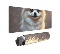 Large Gaming Mouse Pad Lovely Pomeranian Desk Mat Protector for Desktop Mousepad Waterproof Writing Pads with Anti-Slip Rubber Base Keyboard Pad for Gamer Office Home 31.5" x 12"