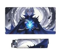 Large Gaming Mouse Pad - Magical Blue Sorcerer Print Desk Mat with Stitched Edges, Rubber Base Desk Pad, Mousepad for Laptop, PC Keyboard Mouse Mat for Work Game Office16x29.5in