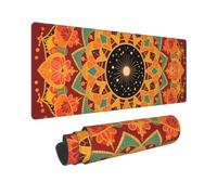 Large Gaming Mouse Pad Mandala Print Desk Mat Protector for Desktop Mousepad Waterproof Writing Pads with Anti-Slip Rubber Base Keyboard Pad for Gamer Office Home 31.5" x 12"