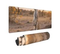 Large Gaming Mouse Pad Meerkat Animal Desk Mat Protector for Desktop Mousepad Waterproof Writing Pads with Anti-Slip Rubber Base Keyboard Pad for Gamer Office Home 31.5" x 12"