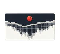 Large Gaming Mouse Pad, Minimalist Red Sunset Pattern Print Desk Keyboard Pad, Non-Slip Desk Mat for Desktop Keyboard and Mouse, Mousepad for Office Home Accessories 16x29.5