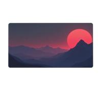 Large Gaming Mouse Pad, Minimalist Red Sunset Print Desk Keyboard Pad, Non-Slip Desk Mat for Desktop Keyboard and Mouse, Mousepad for Office Home Accessories 16x29.5