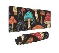 Large Gaming Mouse Pad Mushroom Desk Mat Protector for Desktop Mousepad Waterproof Writing Pads with Anti-Slip Rubber Base Keyboard Pad for Gamer Office Home 31.5" x 12"