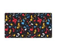 Large Gaming Mouse Pad, Music Notes Colorful Print Desk Keyboard Pad, Non-Slip Desk Mat for Desktop Keyboard and Mouse, Mousepad for Office Home Accessories 16x29.5