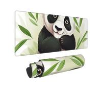 Large Gaming Mouse Pad Naughty Panda Desk Mat Protector for Desktop Mousepad Waterproof Writing Pads with Anti-Slip Rubber Base Keyboard Pad for Gamer Office Home 31.5" x 12"