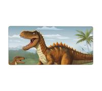 Large Gaming Mouse Pad, Non-Slip Extended XXL Mouse Mat Long Desk Pad with Stitched Edges for Keyboard Home Office Gaming Work Jurassic Period Dinosaur Big Desk Pad 16x35.5in