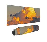 Large Gaming Mouse Pad Orange Sky Desk Mat Protector for Desktop Mousepad Waterproof Writing Pads with Anti-Slip Rubber Base Keyboard Pad for Gamer Office Home 31.5" x 12"