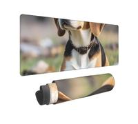Large Gaming Mouse Pad ovely Pet Dog Beagle Desk Mat Protector for Desktop Mousepad Waterproof Writing Pads with Anti-Slip Rubber Base Keyboard Pad for Gamer Office Home 31.5" x 12"