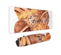 Large Gaming Mouse Pad Painted Bread Desk Mat Protector for Desktop Mousepad Waterproof Writing Pads with Anti-Slip Rubber Base Keyboard Pad for Gamer Office Home 31.5" x 12"