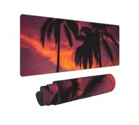 Large Gaming Mouse Pad Palm Tree Sunset Desk Mat Protector for Desktop Mousepad Waterproof Writing Pads with Anti-Slip Rubber Base Keyboard Pad for Gamer Office Home 31.5" x 12"