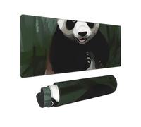 Large Gaming Mouse Pad Panda2 Desk Mat Protector for Desktop Mousepad Waterproof Writing Pads with Anti-Slip Rubber Base Keyboard Pad for Gamer Office Home 31.5" x 12"