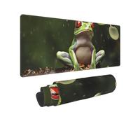Large Gaming Mouse Pad Peace Tree Frog Desk Mat Protector for Desktop Mousepad Waterproof Writing Pads with Anti-Slip Rubber Base Keyboard Pad for Gamer Office Home 31.5" x 12"