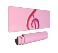 Large Gaming Mouse Pad Pink Notes Desk Mat Protector for Desktop Mousepad Waterproof Writing Pads with Anti-Slip Rubber Base Keyboard Pad for Gamer Office Home 31.5" x 12"