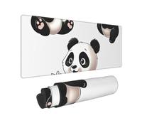 Large Gaming Mouse Pad Playful Panda Desk Mat Protector for Desktop Mousepad Waterproof Writing Pads with Anti-Slip Rubber Base Keyboard Pad for Gamer Office Home 31.5" x 12"