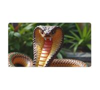 Large Gaming Mouse Pad, Realistic Brown Cobra Print Desk Keyboard Pad, Non-Slip Desk Mat for Desktop Keyboard and Mouse, Mousepad for Office Home Accessories 16x29.5