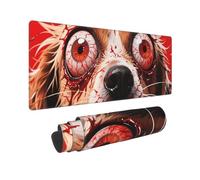 Large Gaming Mouse Pad red Dog Desk Mat Protector for Desktop Mousepad Waterproof Writing Pads with Anti-Slip Rubber Base Keyboard Pad for Gamer Office Home 31.5" x 12"
