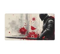 Large Gaming Mouse Pad, Retro Red Knight Print Desk Keyboard Pad, Non-Slip Desk Mat for Desktop Keyboard and Mouse, Mousepad for Office Home Accessories 16x29.5