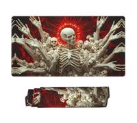 Large Gaming Mouse Pad - Rising Skeletons Red Sun Rubber Base Desk Mat, Desk Pad with Stitched Edges, Mousepad for Laptop, PC Keyboard Mouse Mat for Work Game Office 16x29.5in