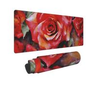 Large Gaming Mouse Pad Rose Desk Mat Protector for Desktop Mousepad Waterproof Writing Pads with Anti-Slip Rubber Base Keyboard Pad for Gamer Office Home 31.5" x 12"