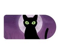 Large Gaming Mouse Pad Rubber Table Mat 29.1x13.8in, Black Cat and Moon XXL XL Keyboard Pad with Non-Slip Base, Extended Mouse Mat for Gamer, Laptop, Computer, Desktop, Color727
