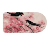 Large Gaming Mouse Pad Rubber Table Mat 29.1x13.8in, Swallows on Pink Flowers XXL XL Keyboard Pad with Non-Slip Base, Extended Mouse Mat for Gamer, Laptop, Computer, Desktop, Color956
