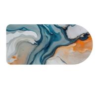 Large Gaming Mouse Pad Rubber Table Mat, Blue and White Marble XXL XL Keyboard Pad with Non-Slip Base, Extended Mouse Mat for Gamer, Laptop, Computer, Desktop, 29.1x13.8in, Color348