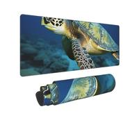 Large Gaming Mouse Pad Sea Turtle Desk Mat Protector for Desktop Mousepad Waterproof Writing Pads with Anti-Slip Rubber Base Keyboard Pad for Gamer Office Home 31.5" x 12"