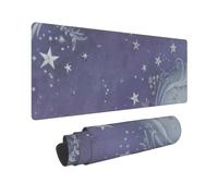 Large Gaming Mouse Pad Star Purple Desk Mat Protector for Desktop Mousepad Waterproof Writing Pads with Anti-Slip Rubber Base Keyboard Pad for Gamer Office Home 31.5" x 12"