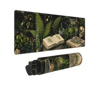 Large Gaming Mouse Pad, Stitched Extended Long Galaxy Japanese Cherry Blossom Wave Marble Mousepad for Home and Office (31.5 * 11.8 in) (Dark Academia)