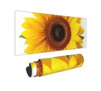 Large Gaming Mouse Pad Sunflower Isolated Desk Mat Protector for Desktop Mousepad Waterproof Writing Pads with Anti-Slip Rubber Base Keyboard Pad for Gamer Office Home 31.5" x 12"