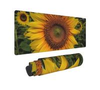 Large Gaming Mouse Pad Sunflower2 Desk Mat Protector for Desktop Mousepad Waterproof Writing Pads with Anti-Slip Rubber Base Keyboard Pad for Gamer Office Home 31.5" x 12"