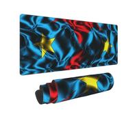 Large Gaming Mouse Pad Tanzania Flag Desk Mat Protector for Desktop Mousepad Waterproof Writing Pads with Anti-Slip Rubber Base Keyboard Pad for Gamer Office Home 31.5" x 12"