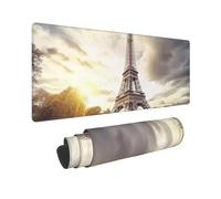 Large Gaming Mouse Pad The Eiffel Tower Desk Mat Protector for Desktop Mousepad Waterproof Writing Pads with Anti-Slip Rubber Base Keyboard Pad for Gamer Office Home 31.5" x 12"