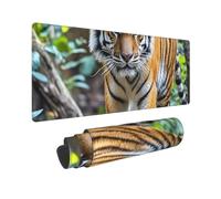 Large Gaming Mouse Pad Tiger Desk Mat Protector for Desktop Mousepad Waterproof Writing Pads with Anti-Slip Rubber Base Keyboard Pad for Gamer Office Home 31.5" x 12"