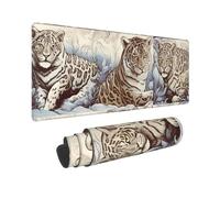 Large Gaming Mouse Pad Tiger Pattern Desk Mat Protector for Desktop Mousepad Waterproof Writing Pads with Anti-Slip Rubber Base Keyboard Pad for Gamer Office Home 31.5" x 12"