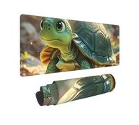 Large Gaming Mouse Pad Turtle in the Sun Desk Mat Protector for Desktop Mousepad Waterproof Writing Pads with Anti-Slip Rubber Base Keyboard Pad for Gamer Office Home 31.5" x 12"