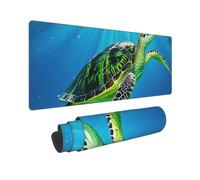 Large Gaming Mouse Pad Turtle Swimming in the sea Desk Mat Protector for Desktop Mousepad Waterproof Writing Pads with Anti-Slip Rubber Base Keyboard Pad for Gamer Office Home 31.5" x 12"