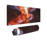 Large Gaming Mouse Pad with Non-Slip Rubber Base, Antelope Canyon Mouse Mat with Stitched Edge, Extended Desk mat for Laptop Desk Pad 12"x31.5", Desk Writing Pad for Office and Home