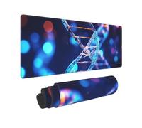 Large Gaming Mouse Pad with Non-Slip Rubber Base, DNA Genetic Helix Mouse Mat with Stitched Edge, Extended Deskmat for Laptop Desk Pad 12"x31.5", Desk Writing Pad for Office and Home