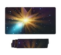 Large Gaming Mouse Pad with Non-Slip Rubber Base, Shining Star Mouse Mat with Stitched Edge, Extended Deskmat for Laptop Desk Pad 16"x29.5", Desk Writing Pad for Office and Home