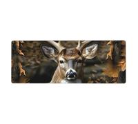 Large Gaming Mouse Pad XL 31.5 X 11.8 Inch - Camouflage Deer Desk Mat for Keyboard and Mouse, Washable Keyboard Pad with Non-Slip Base Waterproof Mousepad for Gamer Office Home