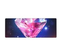 Large Gaming Mouse Pad XL 31.5 X 11.8 Inch - Pretty Diamond Desk Mat for Keyboard and Mouse, Washable Keyboard Pad with Non-Slip Base Waterproof Mousepad for Gamer Office Home