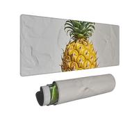 Large Gaming Mouse Pad Yellow Pineapple Desk Mat Protector for Desktop Mousepad Waterproof Writing Pads with Anti-Slip Rubber Base Keyboard Pad for Gamer Office Home 31.5" x 12"